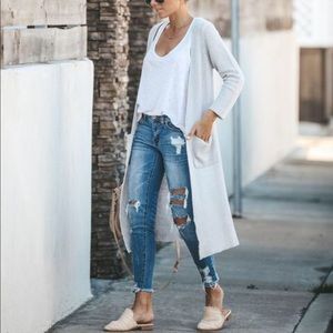 NWOT Vici Grigio pocketed Duster Cardigan